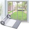 SYFXZZDS Magnetico Tenda a Striscia in PVC Anti-freddo Isolamento Termico Tenda Trasparente Esterno Commerciale Antipolvere Anti Vento Tende Divisorie(45x230cm/17.7x90.6in)