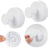 SSYR&P Ganci a Ventosa 2 Pezzi Senza Forare,Argento, Portata 5kg, Adesione Forte su Vetro, Piastrelle e Pareti Lisce,per Bagno Cucina