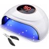 Generico Lampada Unghie UV LED 72W Professionale con 30 LED, Fornetto per Smalto Gel e Semipermanente con Sensore Automatico e Timer, Asciugatura Rapida + Tronchesino Cuticole E Unghie in Acciaio Inox Incluso