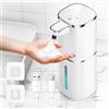 HAPPHOOH Dispenser Sapone Bagno, Dispenser Sapone Automatico Con Sensore Infrarossi,USB Ricaricabile,400ml Dispenser Sapone Per Cucina Bagno