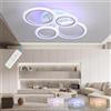 ZAITINZ Plafoniera LED Soffitto 50W 4 Anelli Moderna Dimmabile 3000-6000K