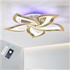 ZAITINZ Plafoniera LED Soffitto 5 Petali Fiore Oro Moderna Dimmerabile