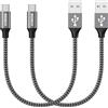 NIBIKIA Cavo USB C 0.5M+0.5M,3.1A Cavo USB Type-c Nylon Ricarica Rapida per iPhone 17 16 15 Pro Max, Samsung Galaxy S25/24/S23, Pixel 7 iPad Pro MacBook Air
