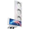 THERMALRIGHT Trofeo Vision 360 ARGB Bianco Raffreddatore di Liquido per CPU, per AM4/AM5, Intel LGA1851/1700, Display LCD a Colori da 8,6 Pollici con Risoluzione 1280x480, Schermo Magnetico a Pannello