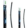 VALEO EVERGUARD - Premium - Un Kit di Spazzole Tergicristallo Flat Blade in Silicone VSF60+VSF45 - Lunghezze: 600 mm+450mm - Anteriore (Confezione da 2)