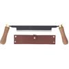 Gucagle Coltello professionale per la lavorazione del legno Strumento per la rimozione della corteccia in acciaio al carbonio a lama dritta da 8 pollici Design a doppia impugnatura per