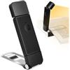 elzle Lampada da Lettura, Luce per Lettura Libri a Letto Ricaricabile Clip, Ricaricabile USB, Lunga Durata Lampada Libro, Portatile Luce Libro Lettura per Gli Amanti dei Libri e Bambini(Nero)