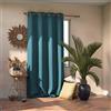 AmeliaHome - Tenda Blackout 140 x 270 cm, colore: blu, 1 pezzo, con occhielli, decorazione per finestre