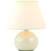 Brilliant Primo lampada da tavolo, beige/marrone chiaro, 23 cm, E14 | Il paralume in tessuto diffonde una luce piacevole e crea un'atmosfera accogliente.