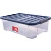 SUNDIS Wave Box, scatola portaoggetti 25L, con coperchio a clip, impilabile