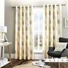 Fusion Skandi Leaf-Coppia di Tende con Occhielli, Cotone, Ochre, 66 Width x 90 Drop