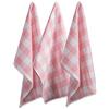 DII Buffalo Check Kitchen Collection, set di strofinacci Classic Farmhouse, 20 x 30, rosa e bianco, 3 pezzi