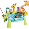 Generico Tavoli d'Acqua per Bambini per Esterno Rubinetto Giraffa Fai Finta di Giocare Giochi di attività Sensoriali Estivi Ruolo Coordinazione Occhio-Mano Spiaggia Cortile Giardino Piscina
