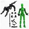 ASQzhuLIWing 2pcs T13 Action Figure modello di attività robotica action figure cani robot con stampa animale 3D disponibile in divani camere da letto soggiorni altre occasioni Decorazione Desktop (verde-nero)