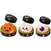 Rilltea Halloween Dumpling S_quishes,Squishy Ravioli Giganti Antistress con Glitter, Gigante Glitter Squishys Ravioli,Morbido per Ufficio/Scuola, Regalo per Adolescenti e Adulti (3Pcs-C)