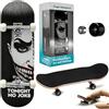 Danbghyuo Mini Skateboard Da Dita, Rosso Festa Compleanno Fingerboard con Accessori per Skateboard Mini per Trucchi e Stunt per adulti, ragazzi, bambini e principianti… (Joker noir)