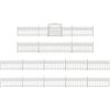 Evemodel 1 pezzo pista N 1:160 modello recinzione recinzione plastica kit paesaggistica decorazione (bianco con porta)