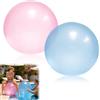 HOVCEH Palloni Gonfiabili Giganti, HOVCEH 2 Confezioni 120cm Pallone Gonfiabile Gigante, TPR Palla Gonfiabile Gigante, Palloncini Trasparenti per Spiaggia, Giardino (Rosa & Blu)