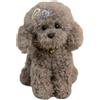 HOMEXYLYL Peluche barboncino, animale di pezza realistico for cani soffici simpatico cucciolo realistico for decorazioni for la casa e regali di compleanno for ragazze(Gray,35cm/13.7in)
