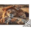 rMpSzDkFbWgHj Famiglia di Leoni Africani Puzzle 1000 Pezzi Puzzle per Adulti Carta Scena Savana Relax Decorazione Regalo Antistress 52x38cm/1000pcs