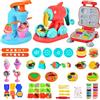 Neuytiky Kit di 51 Strumenti per Impasto,Accessori per Pasta Modellabile Kit Giochi Cucina con Macchina per Noodles Gelato e Hamburger Gioco per Bambine e Anni, Regalo per Bambini