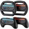 Hosanwell Switch 2 Volante e JoyCons Grip Kit - Accessori per controller Pro 2 in 1 compatibili con console Switch 2 (2025) - Design ergonomico per una migliore esperienza di gioco