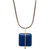 Skagen Collana Da Donna In Vetro Di Mare, 47 Cm Di Lunghezza Totale 34 mm X 20 mm Di Pendente In Acciaio Inossidabile Blu, SKJ1134791