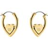 Tommy Hilfiger Jewelry Orecchini Hinge da Donna in Oro Giallo con un Dettaglio a Forma di Cuore - 2780557