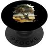 PM-Artistic Il vecchio albero nella savana è un simbolo della natura e PopSockets PopGrip Adesivo
