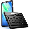 Poetic TurtleSkin Case for Samsung Galaxy Tab S10 Lite/Tab S10 FE/Tab S9 FE | Fan Edition 10.9 inch Case with S Pen Holder, Heavy Duty Shockproof Kids Friendly Protective Silicone Cover, Black