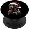 Cool Christmas Xmas Cute Funny Shades Gi Labrador Retriever Lab Dog Santa Hat Plaid Sciarpa Occhiali da Sole PopSockets PopGrip Adesivo