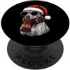 Cool Christmas Xmas Cute Funny Sunglasse Miniatura Pinscher Minpin Min Pin Dog Santa Hat Plaid Sciarpa PopSockets PopGrip Adesivo