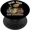 Funny Office Dinosaur Economy Meme Infla Dinosauri e Meteorite: Oh No, L'Economia! PopSockets PopGrip Adesivo