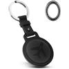 YISH Portachiavi Apple Airtag Compatto: Compatibile Con Airtag de Apple, Design Elegante e Funzionale, Può Essere Utilizzato per Gli Zaini, Nero
