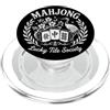 Cute Board Chinese Game Mahjong Player L Divertente Mahjong Amore Giocare Gioco Cinese Mahjong Perline Piastrelle PopSockets PopGrip per MagSafe