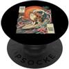 Neko Surf Vibes Neko Cat Surf Giapponese Retro Ocean Wave Art PopSockets PopGrip Adesivo