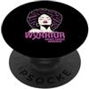 Warrior Cancer Awareness Breast Afro Que Guerriero per la consapevolezza del cancro al seno Regina forte Bellezza fiduciosa PopSockets PopGrip Adesivo