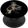 Halloween Vintage Retro Funny Scary Horr Leonardo da Vinci Zombie Suonare la Chitarra Rinascimento Italiano PopSockets PopGrip Adesivo