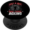 Lucky Boxing Designs Design divertente con scritta Just A Boy Who Loves Boxe PopSockets PopGrip Adesivo