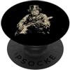Halloween Retro Vintage Funny Britain Ho Winston Churchill Zombie Suonare la chitarra inglese inglese Alt PopSockets PopGrip Adesivo
