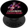 Halloween Retro 80s 90s Funny Music Band Leonardo da Vinci Lupo Mannaro Suonare la Chitarra Storia Italiana PopSockets PopGrip Adesivo