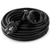 M mimotec - Prolunga elettrica Schuko IP44, 3 m, nero, con coperchio, cavo di prolunga 3 x 1,5 mm, 16 A, 250 V, per giardino, terrazza ed esterno
