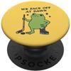 Funny Frog Hockey Co. Affrontiamo il giocatore di hockey Dawn Frog PopSockets PopGrip Adesivo