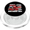 3 Year Old Birthday Racing Race Car Boys Race Car Racing 3rd Birthday Can't Catch Me I'm 3 Bday Boy PopSockets PopGrip per MagSafe