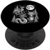 Celestial Dragon Art Illustrazione della foresta di pino della luna piena del drago PopSockets PopGrip Adesivo