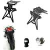 MOTO SPORT MONDO COMPATIBILE CON BENELLI BN 302 PORTATARGA REGOLABILE PER MOTO LAMPA AERO-X 90146 SUPPORTO TARGA OMOLOGATO UNIVERSALE NON SPECIFICO NERO 270X190X35MM