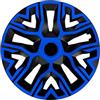 NRM The Best - Copricerchi bicolore blu/nero, 16 pollici, per cerchioni in acciaio, set da 4 pezzi, colore blu/nero