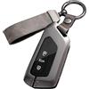 Rondrive - Custodia per chiave auto, adatta per Cupra Terramar Formentor Sportstourer Tavascan Born Ateca Leon 2025, accessorio in metallo e pelle, custodia per chiavi, portachiavi, portachiavi in