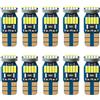 APOOS T10 W5W LED Lampadine 15SMD 194 501 168 2825 Cuneo Tipo 12V per Auto Luce di Posizione Interne Plafoniera Mappa Cupola Cortesia Targa Luci 6500K Bianco 10 Pezzi