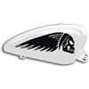 Pimastickerslab Kit 2 adesivi moto serbatoio INDIAN TESCHIO shadow rebel vulcan boulevard chief harley bob chopper old style vintage cod.1784 (070 NERO, OPACO (matt_opaque))